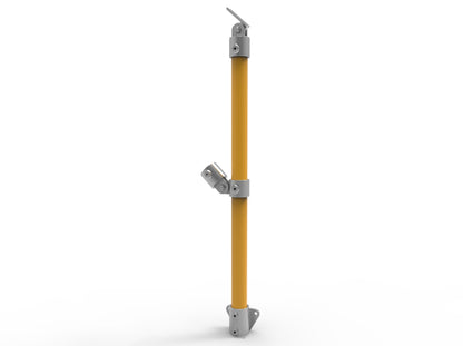 NoWeld Angled End Post Vertical Mount