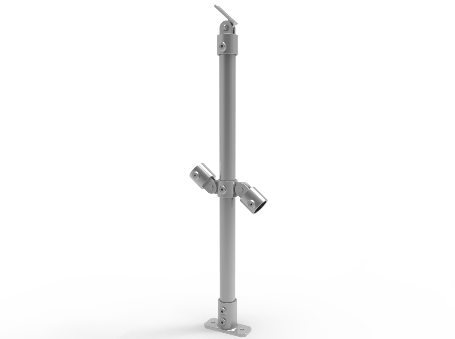 NoWeld Angled Through Post Surface Mount - Galvanised