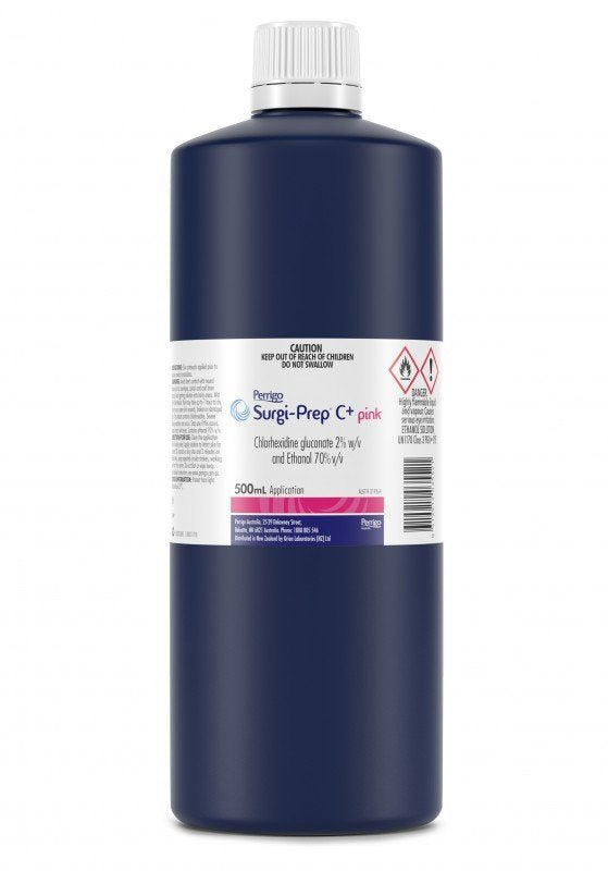 PERRIGO AUST P0046 Chlorhexidine 0.5% & Alcohol 70% Surgical Prep 500mL