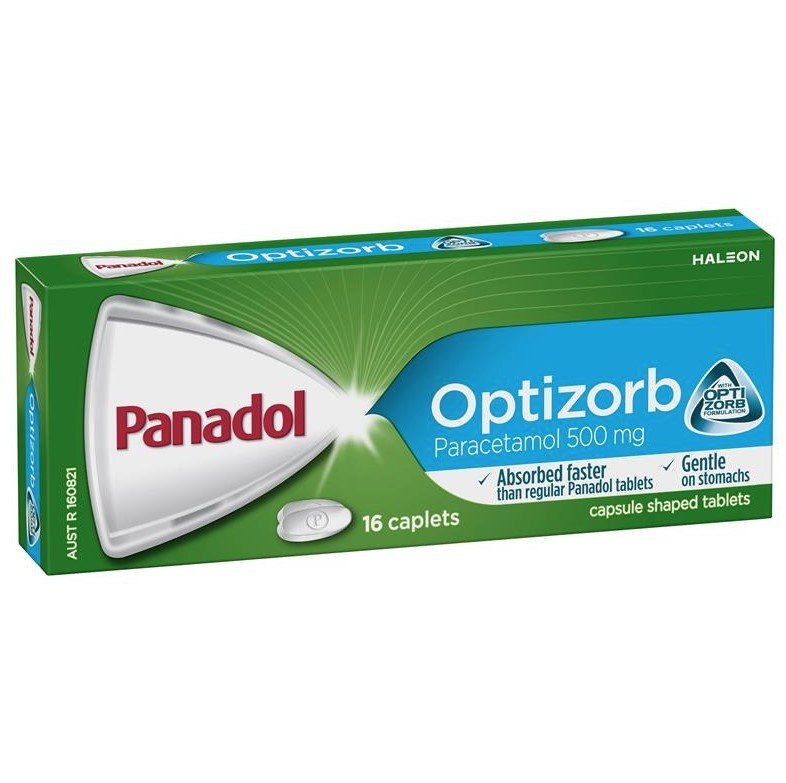 HALEON AUST POC16 Panadol Optizorb Caplets 500mg 16