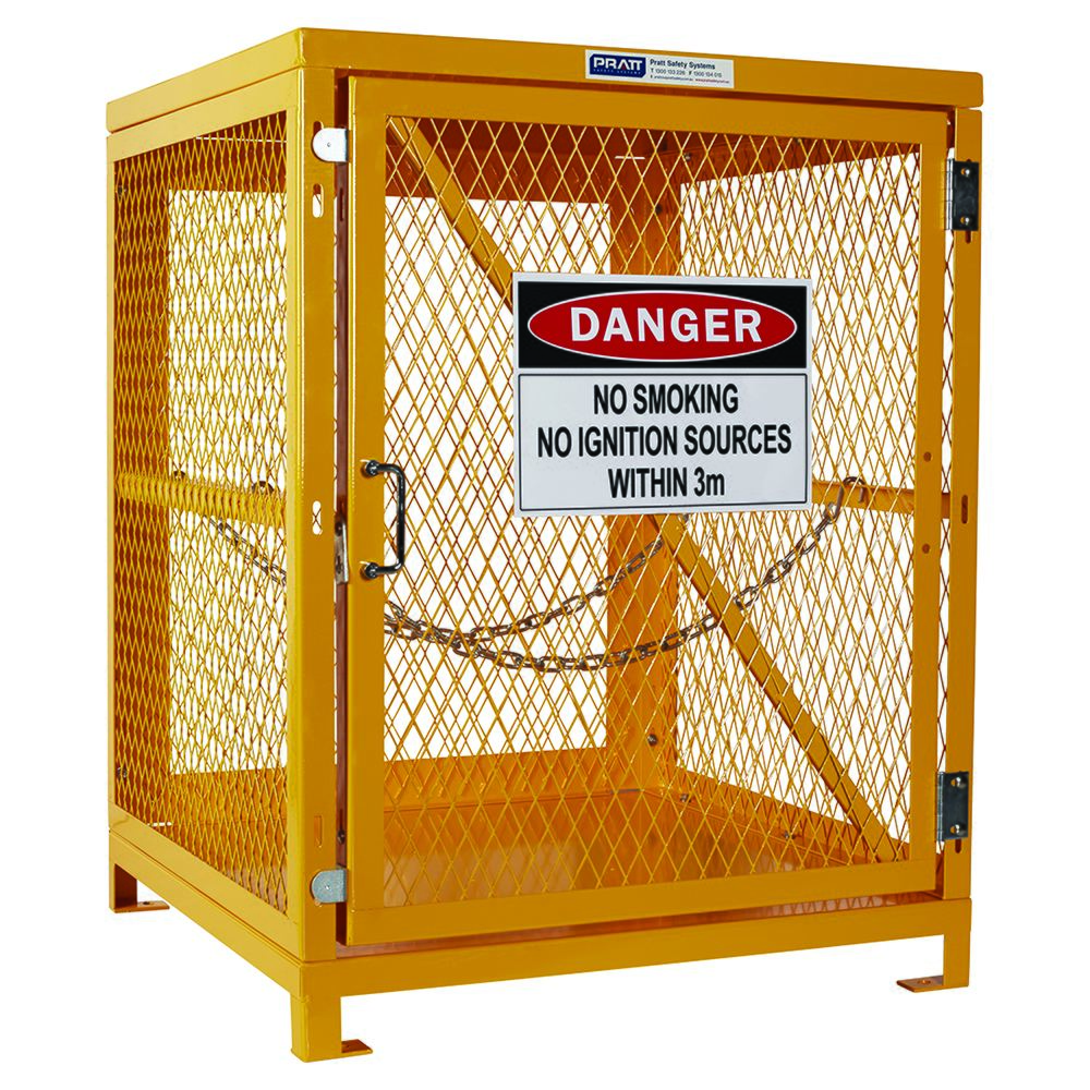 Pratt Safety Forklift Storage Cage. 1 Storage Level Up To 4 Forklift Cylinders