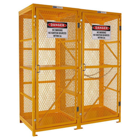Pratt Safety Forklift & Gas Cylinder Storage Cage. 3 Storage Levels Up To 8 Forklift & 9 G-Sized Cylinders