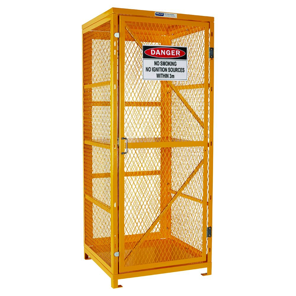 Pratt Safety Forklift Storage Cage. 2 Storage Levels Up To 8 Forklift Cylinders