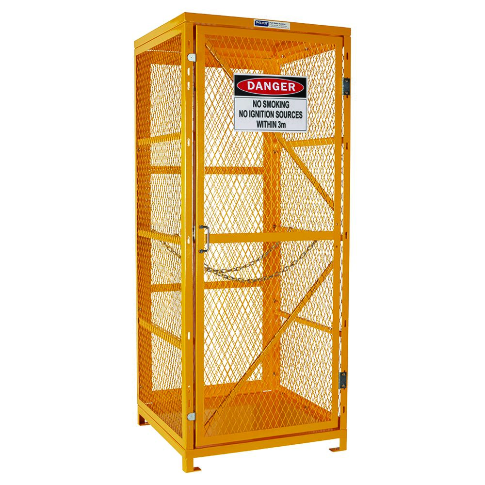 Pratt Safety Gas Cylinder Storage Cage. 1 Storage Level Up To 9 G-Sized Cylinders