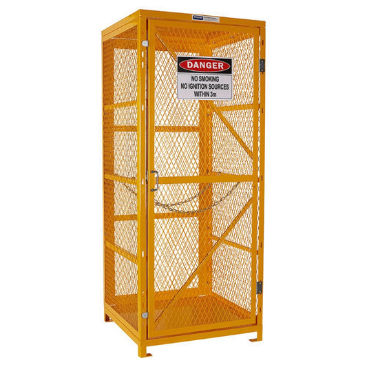 Pratt Safety Gas Cylinder Storage Cage. 1 Storage Level Up To 9 G-Sized Cylinders