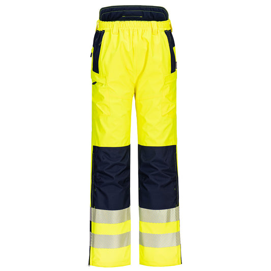 Portwest PW3 Hi-Vis Extreme Rain Pants in Yellow/Navy
