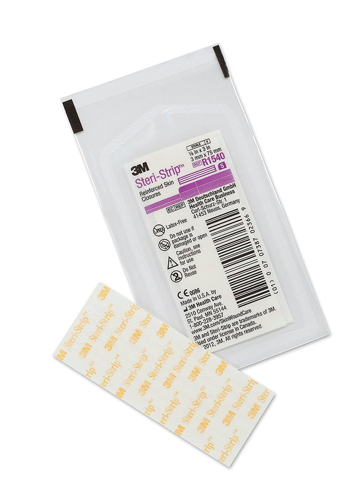 SOLVENTUM 3M1540 Steri-Strip Skin Closures 3mm x 75mm Pack of 5