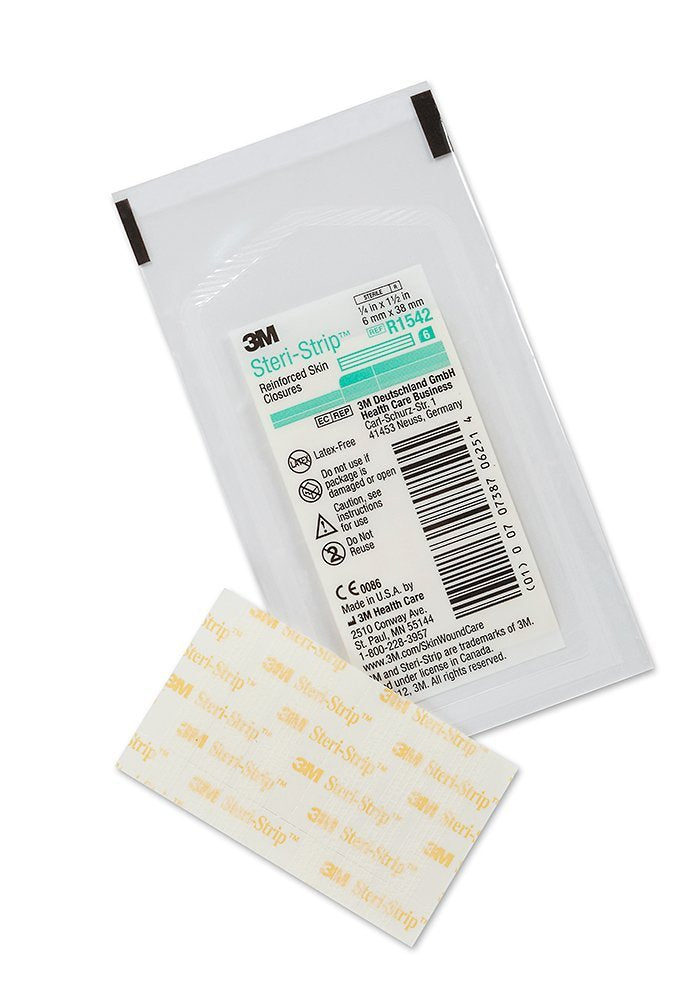 SOLVENTUM 3M1542 Steri-Strip Skin Closures 6mm x 38mm Pack of 6