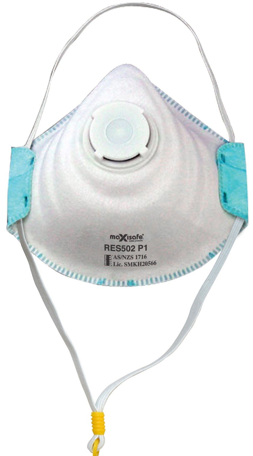 Maxisafe RES502C-3 P1 Moulded Respirator with Valve, card of 3