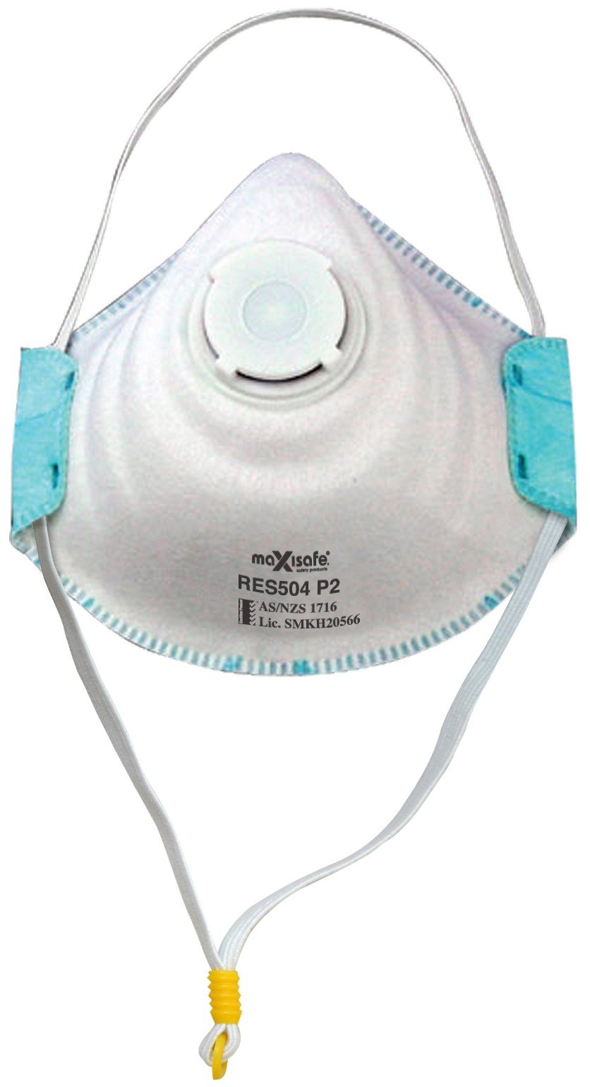 Maxisafe RES504C-3 P2 Dust mask with valve, card of 3