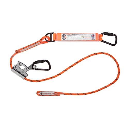 LINQ Height Safety 2M Shock Absorb Adj. Rope Lan 1 X Triple Action Karabiner, 1 X Rope Grab To Tri Act Kara