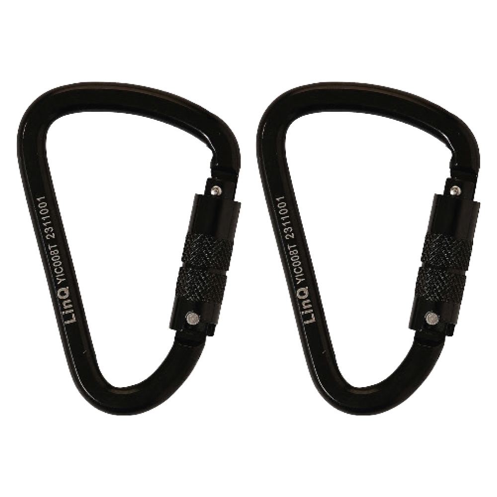 LINQ Height Safety Single Leg Kernmantle 2M Shock Absorb Rope Lanyard With Hardware KT X2