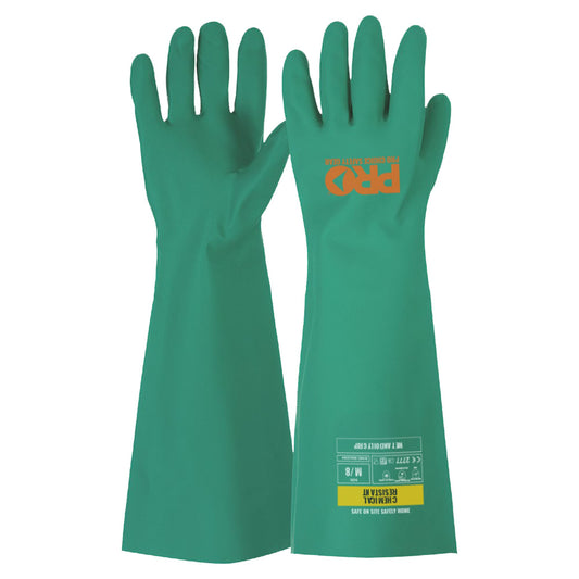 Pro Choice Safety Gear 45Cm Green Nitrile Gauntlet Gloves