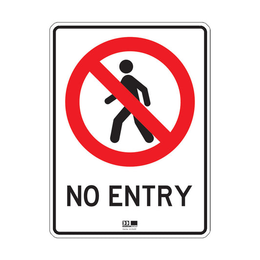 Sign - No Entry - 300H x 225W