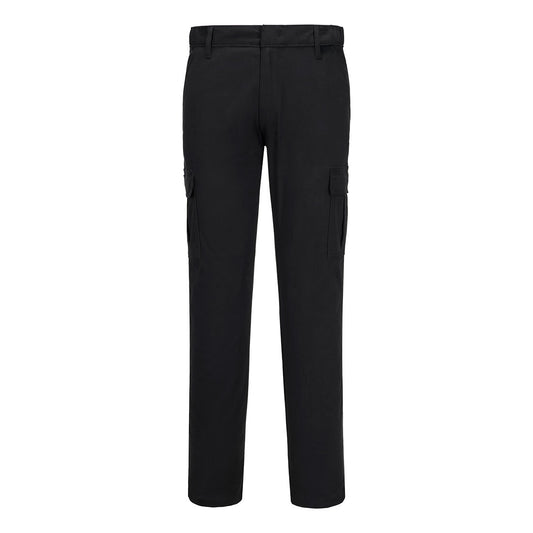 Portwest WX2 Stretch Slim Fit Cargo Pants in Black