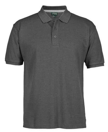 C of C Pique Polo Charcoal Marle