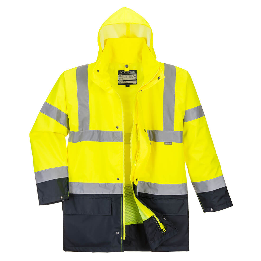 Portwest Hi-Vis 5-in-1 Contrast Essential Jacket in Yellow/Black