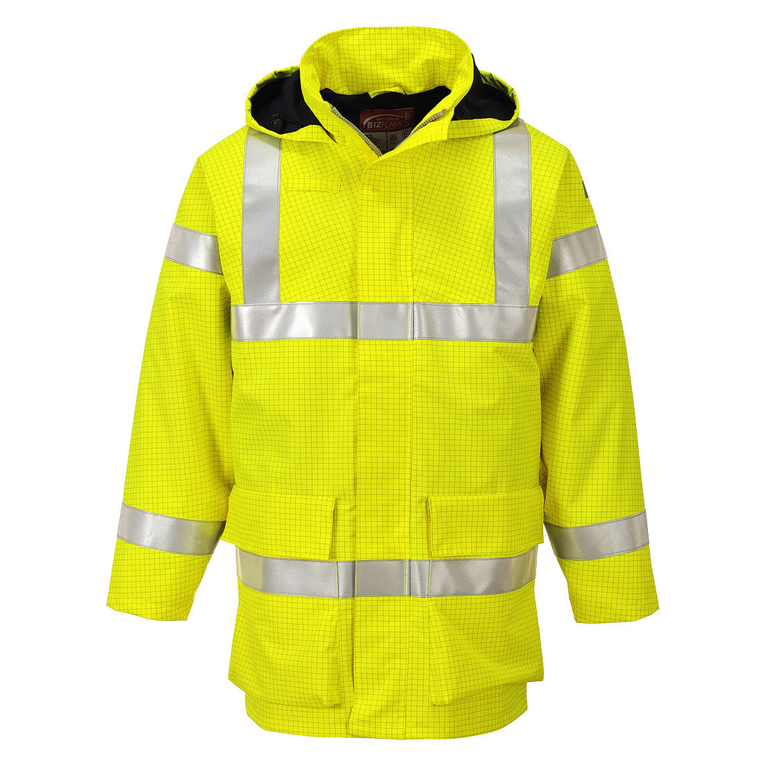 Portwest Bizflame Rain Hi-Vis Multi Light FR Jacket in Yellow