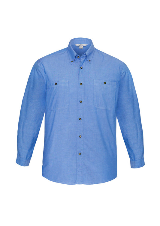 BizCollection SH112 Mens Chambray Long Sleeve Shirt product front
