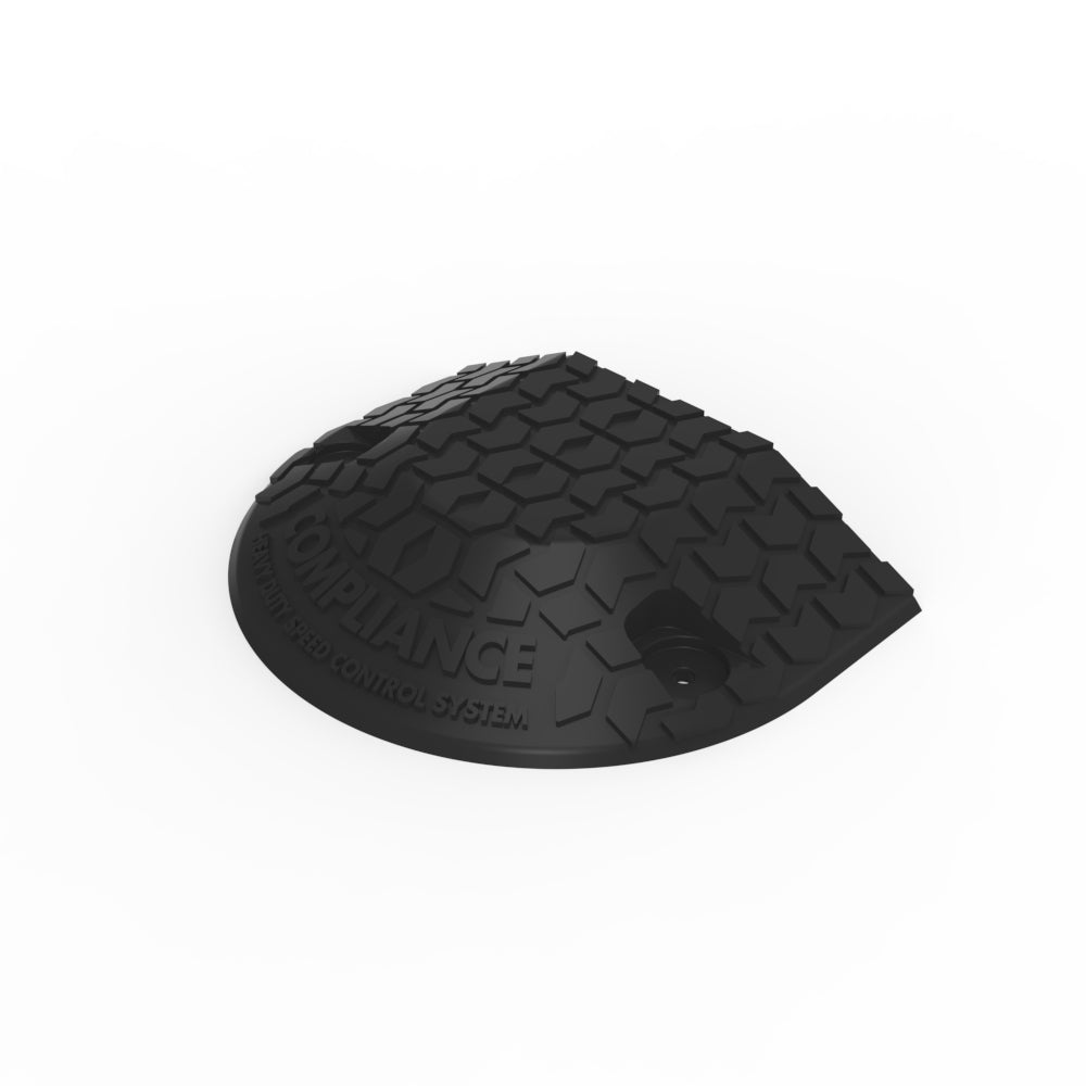 Slo-Motion Compliance Speed Hump End 250mm Polyethylene Black