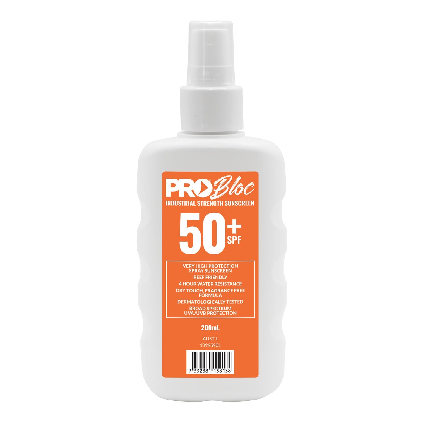 Pro Choice Safety Gear PROBLOC SPF 50+ Sunscreen 200ml Spray Bottle
