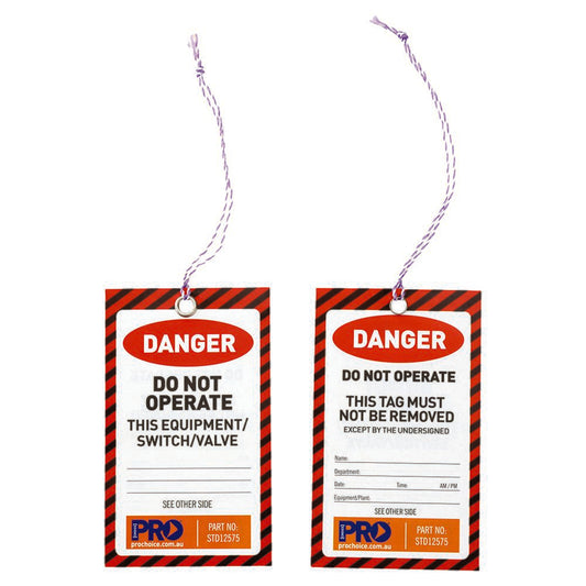 Pro Choice Safety Gear Safety Tag -125mm X 75mm Danger