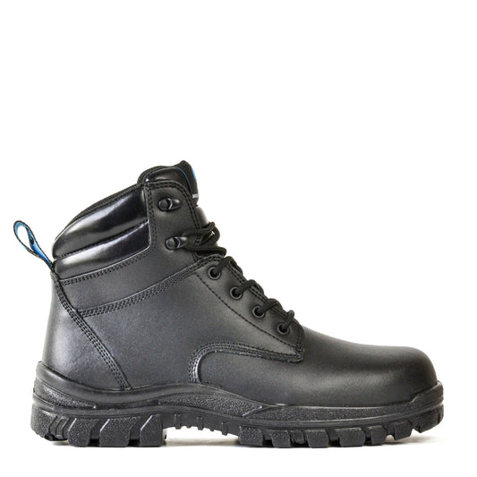 SATURN- BLACK MID CUT LACE UP SAFETY BOOT