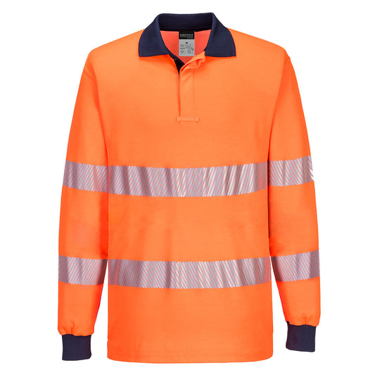 Portwest T186 PW3 Hi-Vis Polo Shirt L/S