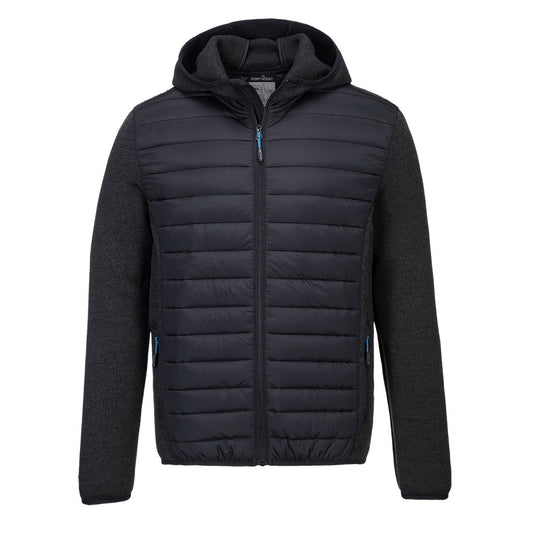 Portwest KX3 Hybrid Baffle Jacket in Grey Marl