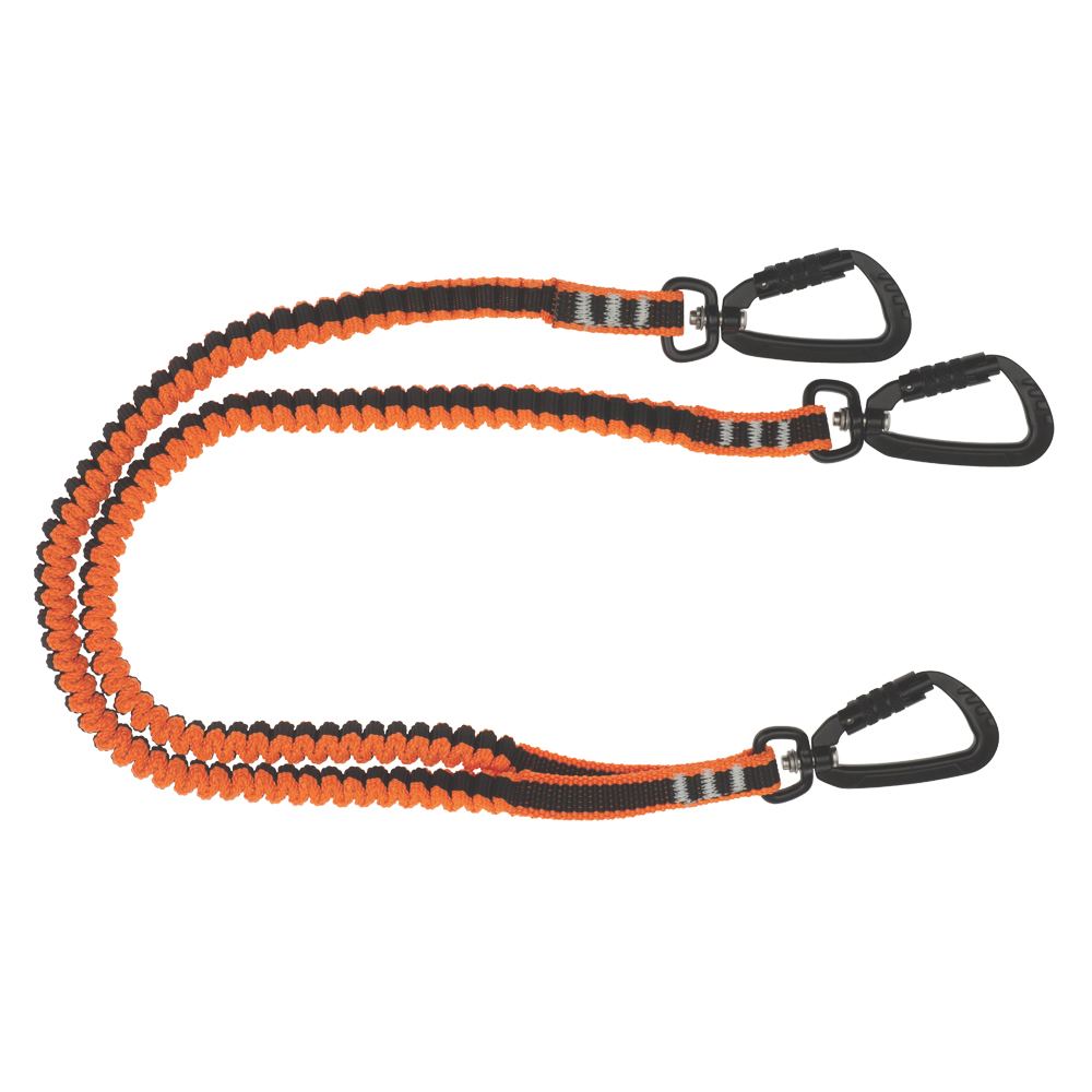 LINQ Height Safety Twin Tail Tool Lanyard With 3 X Double Action Karabiners