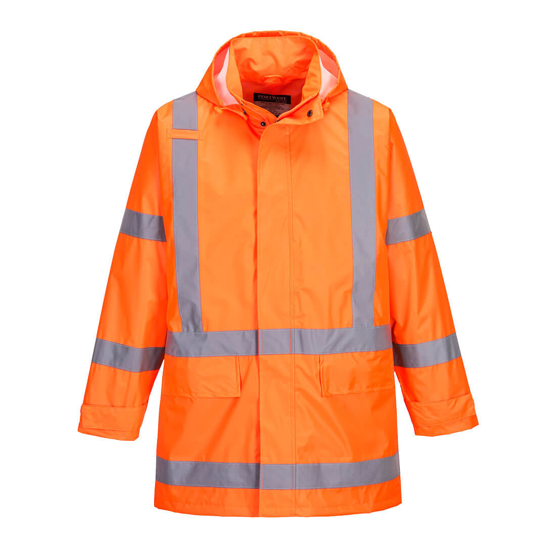 Portwest TTMC-W17 X-Back Rain Traffic Jacket in Orange