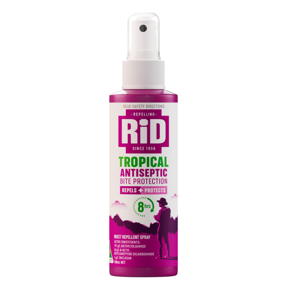 RID AUST RA430100 Rid Tropical 8-Hour Pump Spray 100mL