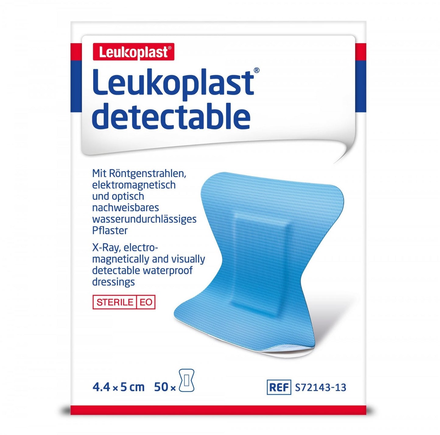 BSN MEDICAL B76453-05 Leukoplast Blue Detectable Fingertip Dressings Box of 50