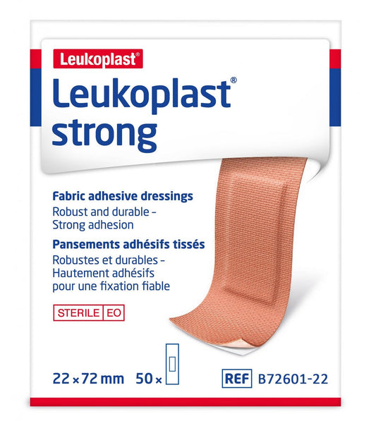 BSN MEDICAL B72601-22 Leukoplast Strong Fabric Strips 7.2cm x 2.2cm Box of 50