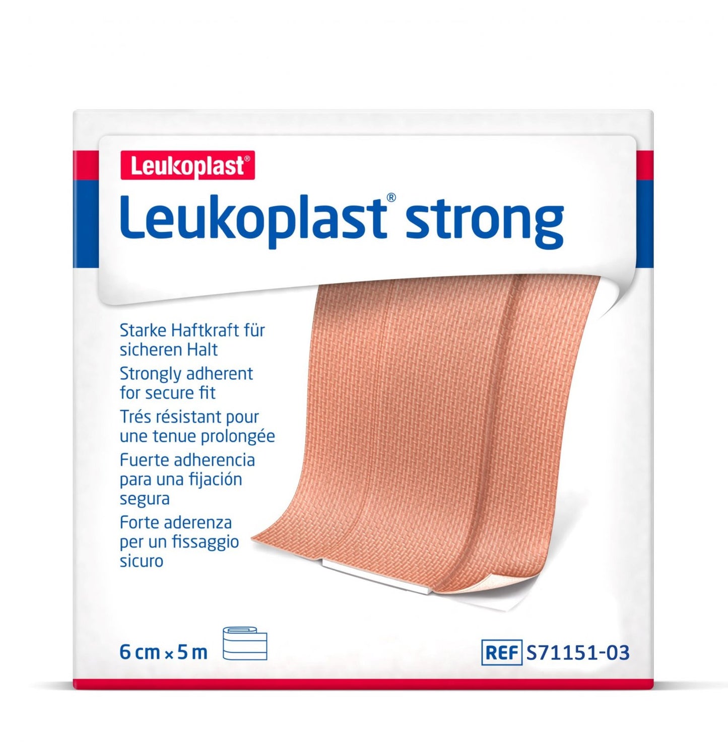 BSN MEDICAL S71151-03 Leukoplast Strong Fabric Dressing Strip 6cm x 5m
