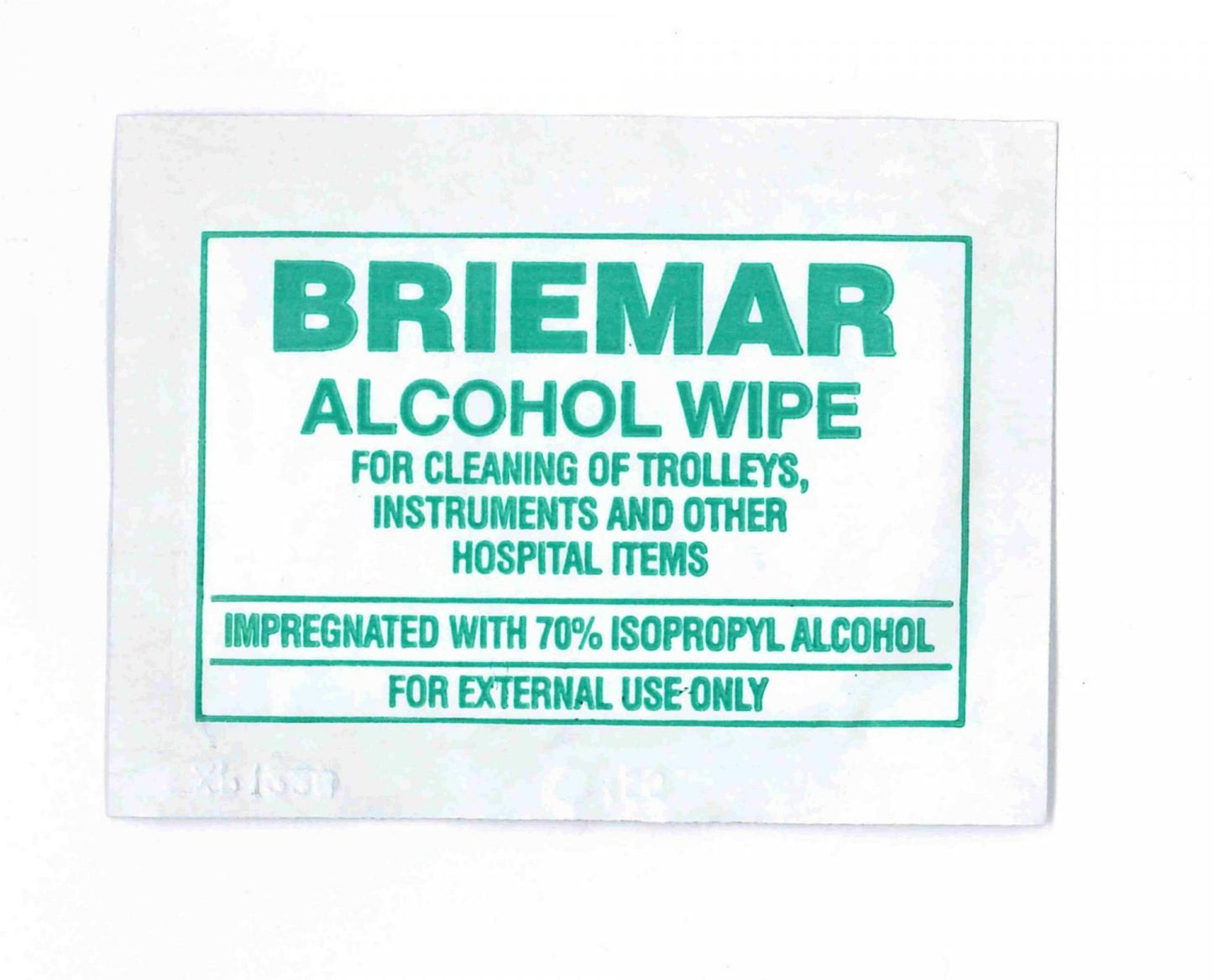 BRIEMAR NOMINEES WP1010 70% Isopropyl Alcohol Surface Wipes 165mm x 140mm Carton of 1000