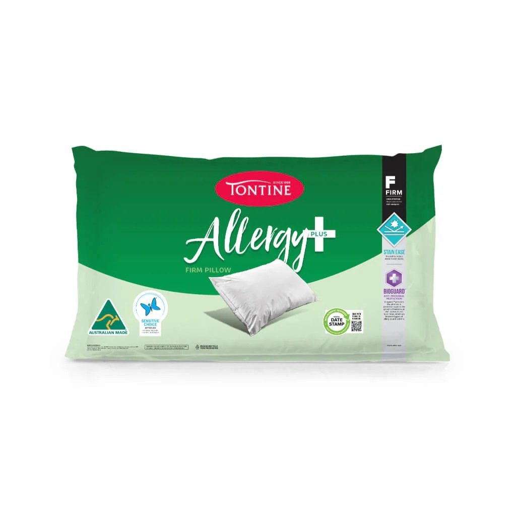 TONTINE PILLOW Pillow Cotton Covered Foam Fill Allergy Plus Anti Stain Firm (Individually Wrapped)
