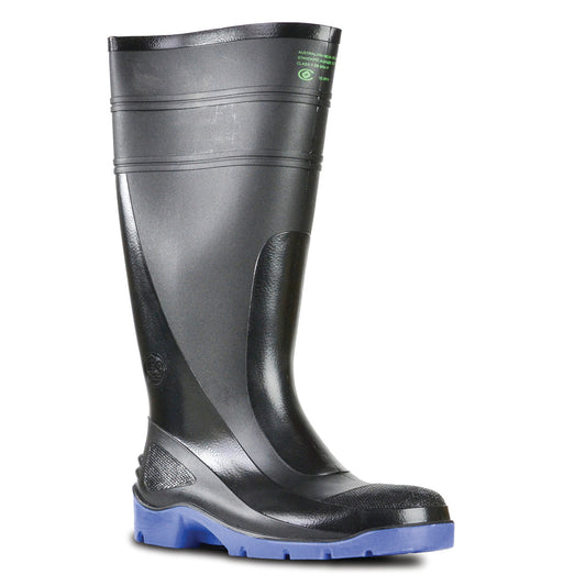 UTILITY- BLACK/BLUE 400 PVC SAFETY MIDSOLE GUMBOOT