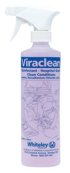 WHITELEY MEDICAL WH21564 Viraclean Hospital Grade Disinfectant Spray 500mL