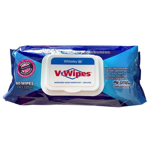 WHITELEY MEDICAL WH210634 V-Wipes Disinfectant Wipes Soft Pack of 80