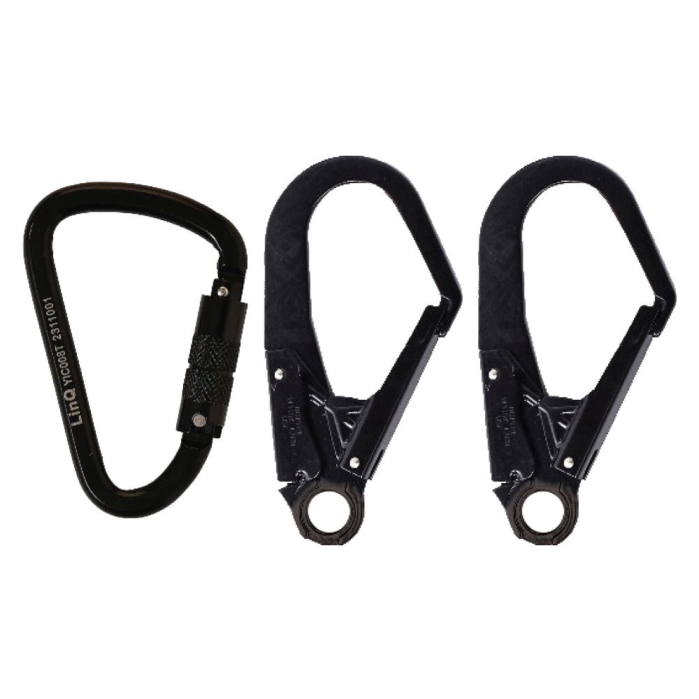 LINQ Height Safety Elite Double Leg Elasticated Lanyard With Hardware KT & SD X2