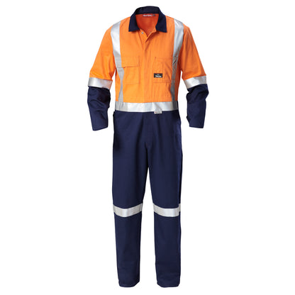 Hard Yakka Y00262 Hi-Vis 2Tone Taped Cotton Drill Coverall