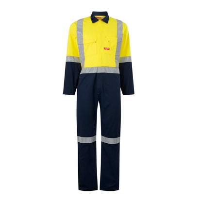 Hard Yakka Y00262 Hi-Vis 2Tone Taped Cotton Drill Coverall