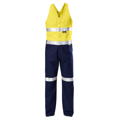 Hard Yakka Y01055 Hi-Vis 2Tone Action Back Cotton Taped Overall