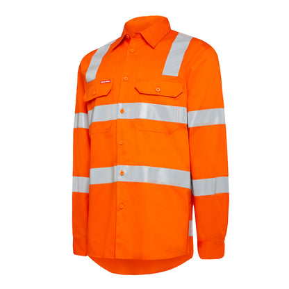 Hard Yakka Y04275 Long Sleeve  Hi-Vis Biomoton Taped shirt