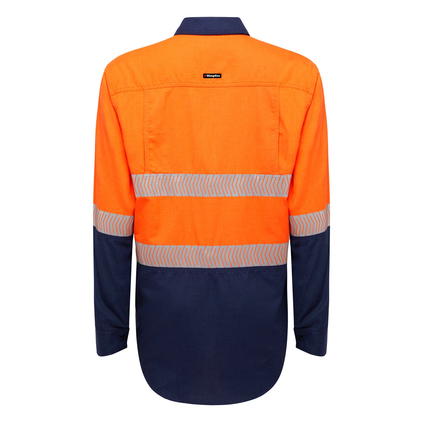 King Gee Y04370 ShieldTec LENZING FR Hi Vis 2Tone Open Front Taped Shirt PPE1