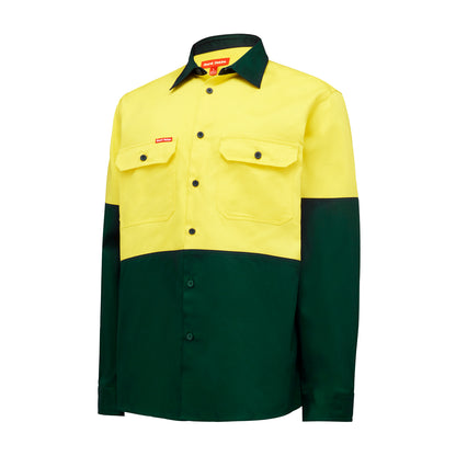 Hard Yakka Y04605 Core Hi-Vis Long Sleeve Heavyweight Cotton Drill Shirt
