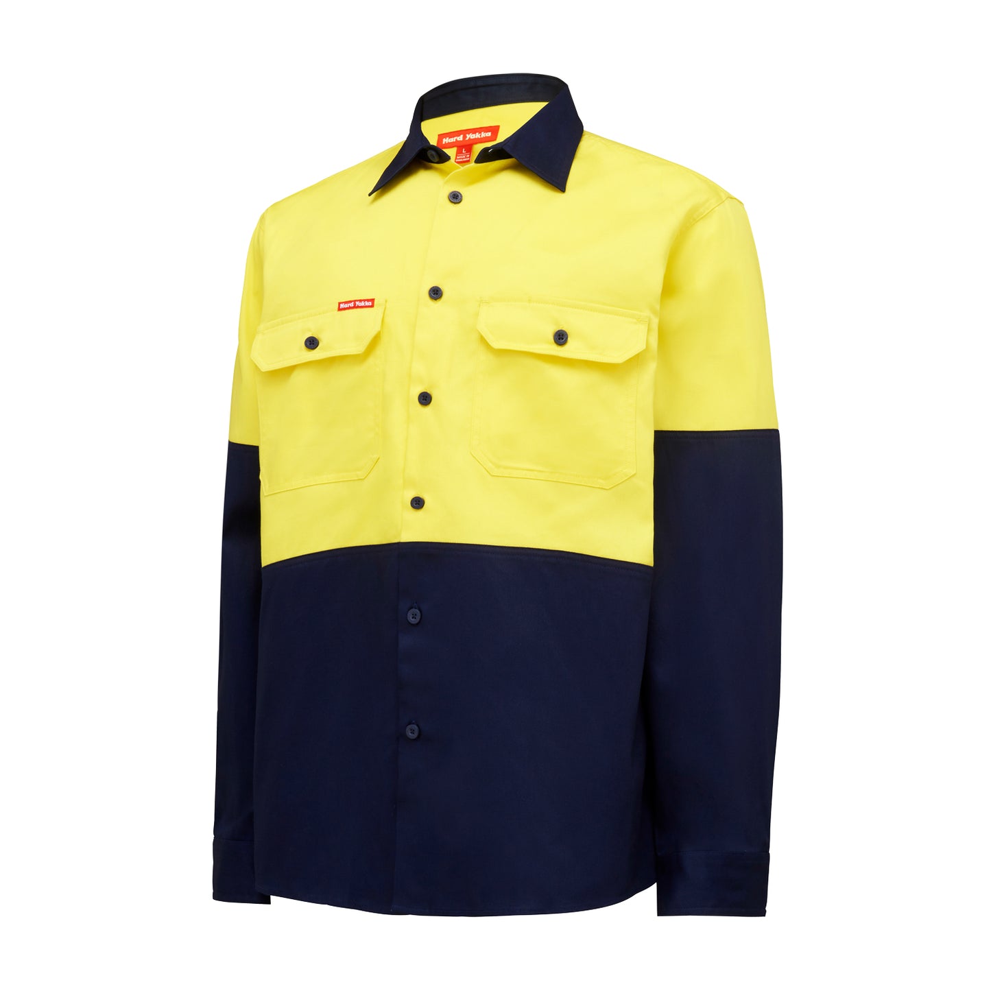 Hard Yakka Y04605 Core Hi-Vis Long Sleeve Heavyweight Cotton Drill Shirt