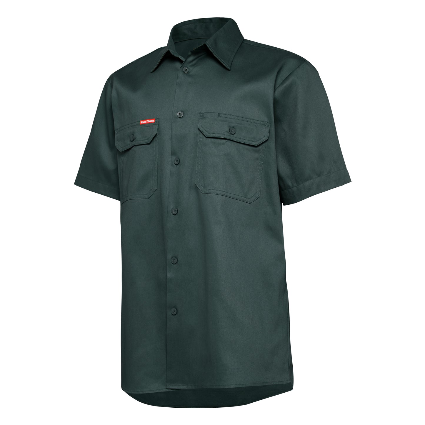 Hard Yakka Y07510 Short Sleeve Open Front Cotton Drill Work Shirt