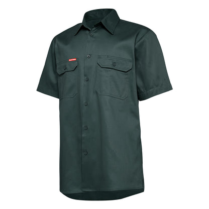 Hard Yakka Y07510 Short Sleeve Open Front Cotton Drill Work Shirt